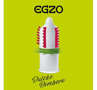 Prezervativ Egzo Dulce Bombero cu proeminente pentru stimulare si placere intensa